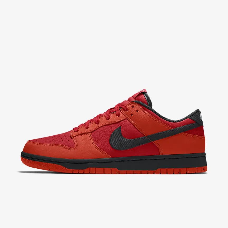 Giày Nike Dunk Low By You Nữ Đỏ Đen